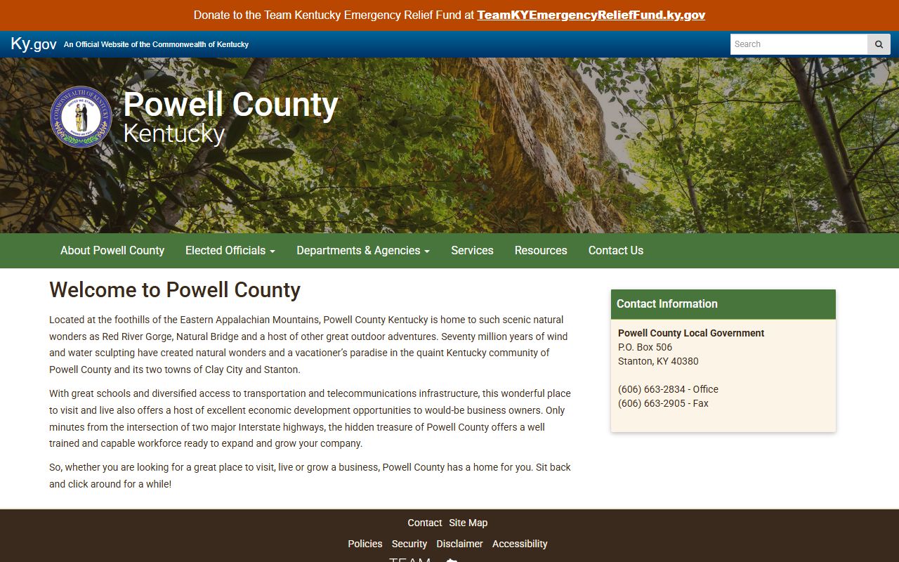 Powell County court records official county homepage