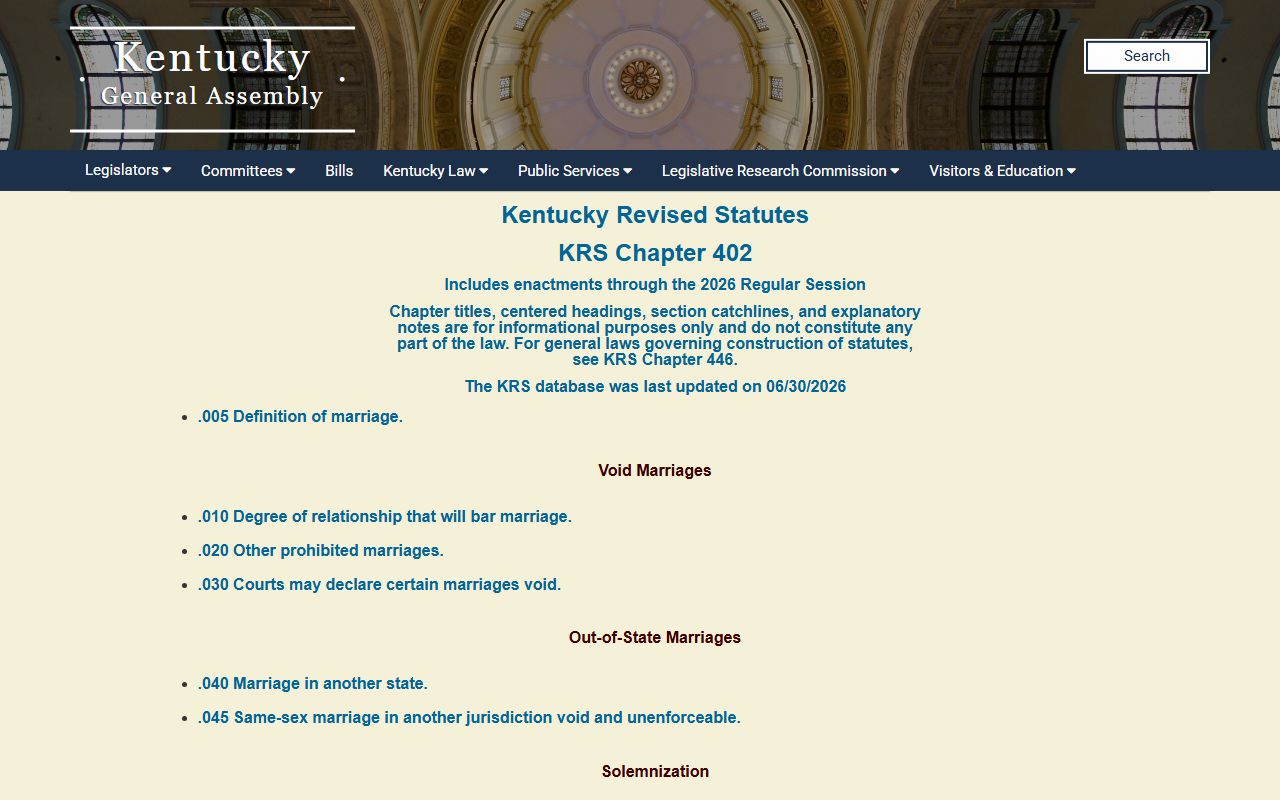 Powell County marriage records and Kentucky marriage statutes